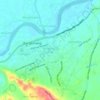 Mapa topográfico Bangkinang Kota, altitud, relieve
