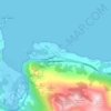 Mapa topográfico Islares, altitud, relieve