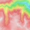 Mapa topográfico Vda. Hoyo Frio, altitud, relieve