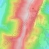 Mapa topográfico Pas de Bellecombe, altitud, relieve
