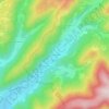 Mapa topográfico La Roche d'Amont, altitud, relieve
