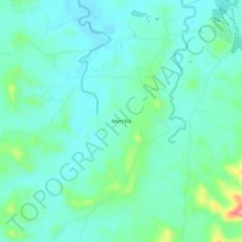 Mapa topográfico Mortiño, altitud, relieve