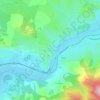 Mapa topográfico Gages-Montrozier, altitud, relieve