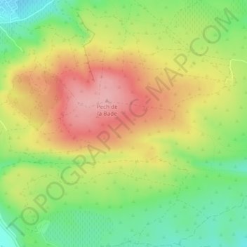 Mapa topográfico Massif de la Clape, altitud, relieve