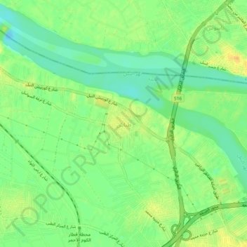 Mapa topográfico Tanaash, altitud, relieve