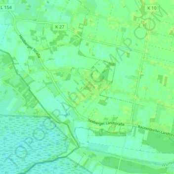 Mapa topográfico Seebergen, altitud, relieve