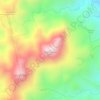 Mapa topográfico Cerro Chachagua, altitud, relieve