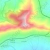 Mapa topográfico Cortiçada, altitud, relieve
