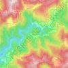 Mapa topográfico Lourizela, altitud, relieve