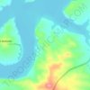 Mapa topográfico Cuesta Falcón, altitud, relieve