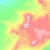 Mapa topográfico Ticlla, altitud, relieve