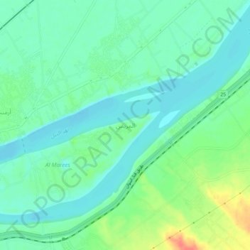 Mapa topográfico المريس, altitud, relieve