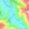 Mapa topográfico Mugla, altitud, relieve