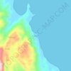 Mapa topográfico Kawalu, altitud, relieve
