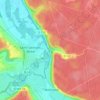Mapa topográfico Le Gué des Grues, altitud, relieve