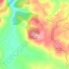 Mapa topográfico Retamar, altitud, relieve