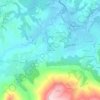 Mapa topográfico Larrun Zola, altitud, relieve