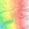 Mapa topográfico Les Trois Bassins, altitud, relieve