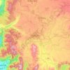 Mapa topográfico Bảo Lộc, altitud, relieve
