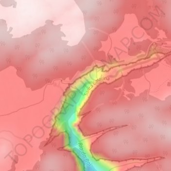 Mapa topográfico Cânion Itaimbezinho, altitud, relieve