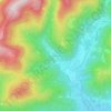 Mapa topográfico Chauveroche, altitud, relieve