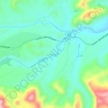 Mapa topográfico Al Masnaah, altitud, relieve