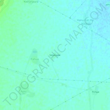 Mapa topográfico Satyanagar, altitud, relieve