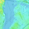 Mapa topográfico WNYC-AM (New York), altitud, relieve
