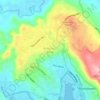 Mapa topográfico Manokwari Barat, altitud, relieve