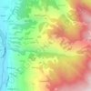 Mapa topográfico Jana, altitud, relieve