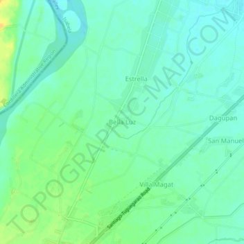 Mapa topográfico Bella Luz, altitud, relieve