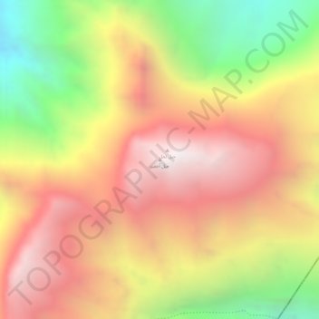 Mapa topográfico Jabal Akhdar, altitud, relieve