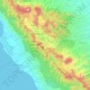 Mapa topográfico Gunung Raya, altitud, relieve