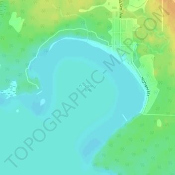 Mapa topográfico Providence Bay, altitud, relieve