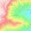 Mapa topográfico Vereda La Chorrera, altitud, relieve