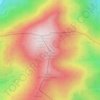 Mapa topográfico Cerro del Recuenco, altitud, relieve