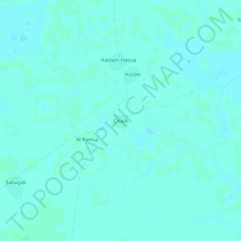 Mapa topográfico Chack, altitud, relieve
