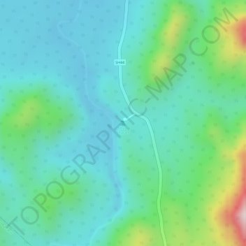 Mapa topográfico Phurli Jharan, altitud, relieve