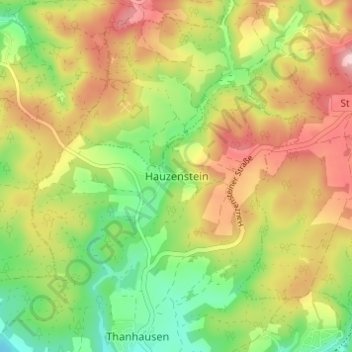 Mapa topográfico Hauzenstein, altitud, relieve