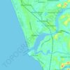 Mapa topográfico Beypore, altitud, relieve