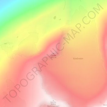 Mapa topográfico Låven, altitud, relieve