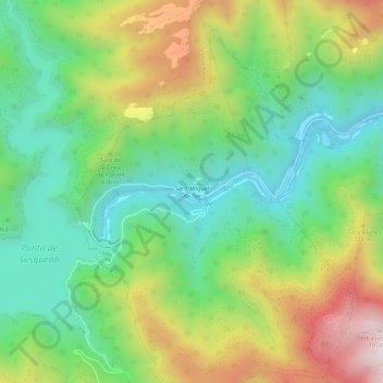 Mapa topográfico Sant Miquel de Ter, altitud, relieve