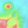 Mapa topográfico Mount Bromo, altitud, relieve