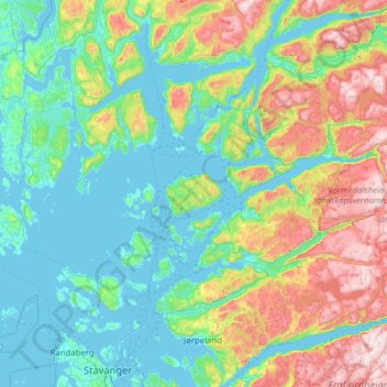 Mapa topográfico Ombo, altitud, relieve