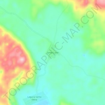 Mapa topográfico Santa Lucia, altitud, relieve