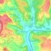 Mapa topográfico Lehm, altitud, relieve