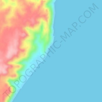 Mapa topográfico Ras Nakhreir, altitud, relieve