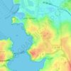Mapa topográfico Le Rosais, altitud, relieve