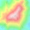 Mapa topográfico Núi Chứa Chan, altitud, relieve