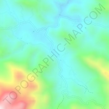 Mapa topográfico Làng Nủ, altitud, relieve